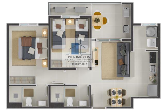 Apartamento, 2 quartos, 60 m² - Foto 3