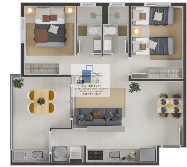 Apartamento, 2 quartos, 60 m² - Foto 2