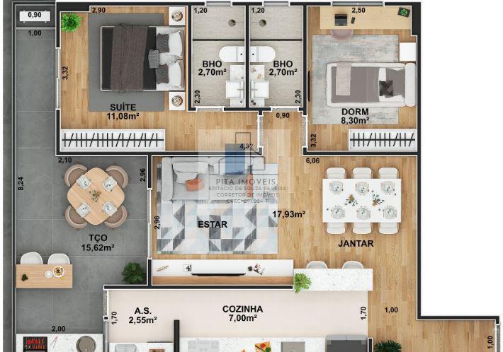 Apartamento, 2 quartos, 71 m² - Foto 44