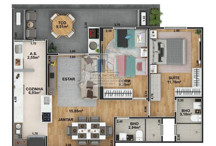 Apartamento, 2 quartos, 71 m² - Foto 46