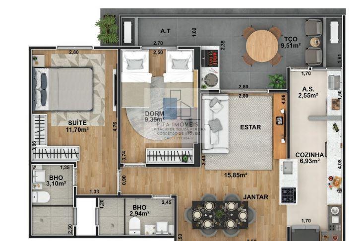 Apartamento, 2 quartos, 71 m² - Foto 45