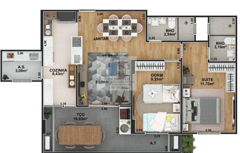 Apartamento, 2 quartos, 76 m² - Foto 39