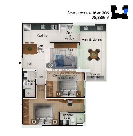 Apartamento, 2 quartos, 78 m² - Foto 2