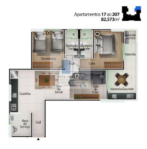 Apartamento, 2 quartos, 82 m² - Foto 2