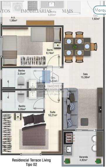 Apartamento, 2 quartos, 55 m² - Foto 14