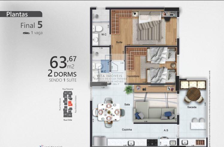 Apartamento, 1 quarto, 59 m² - Foto 34