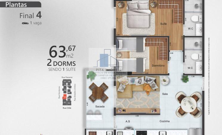 Apartamento, 1 quarto, 59 m² - Foto 33