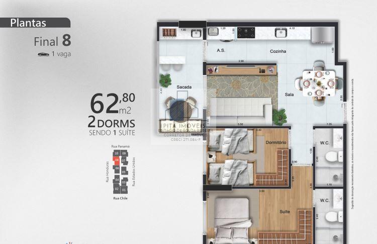 Apartamento, 1 quarto, 59 m² - Foto 37