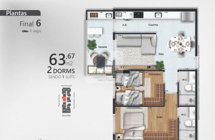 Apartamento, 1 quarto, 59 m² - Foto 35