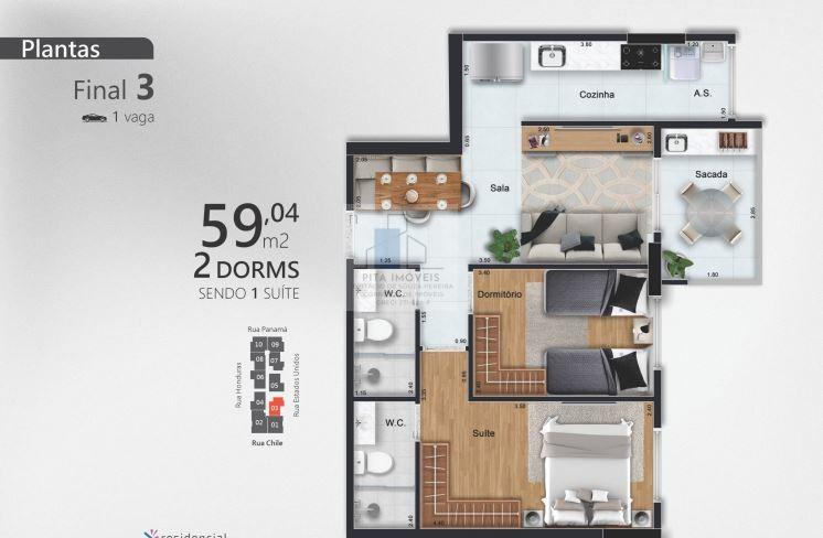 Apartamento, 2 quartos, 59 m² - Foto 34
