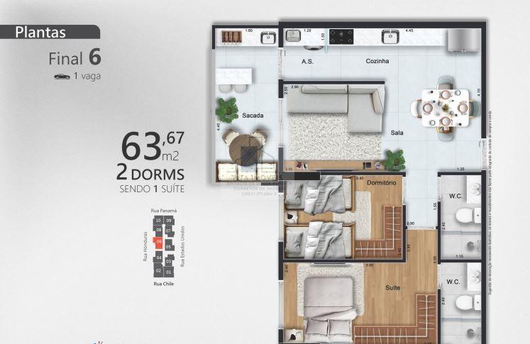 Apartamento, 2 quartos, 59 m² - Foto 37