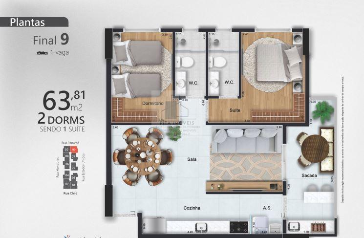 Apartamento, 2 quartos, 59 m² - Foto 40