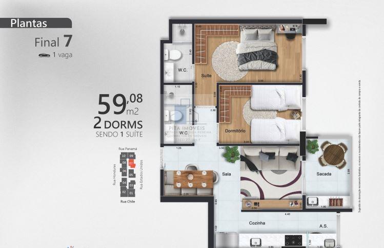 Apartamento, 2 quartos, 59 m² - Foto 38