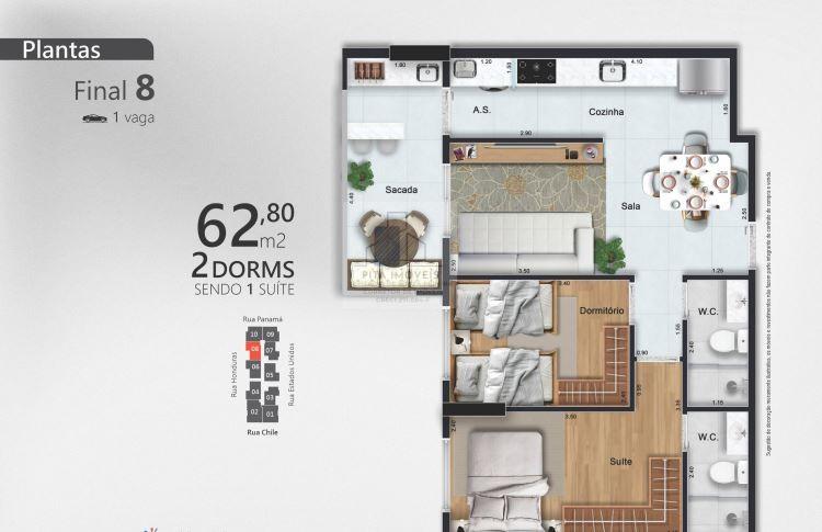 Apartamento, 2 quartos, 59 m² - Foto 39